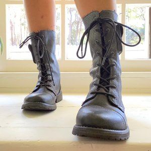 Roxy Leather Combat Boot